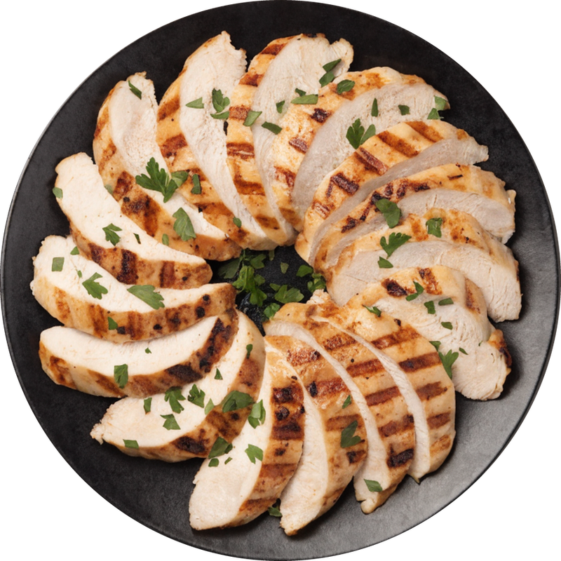 Sliced grilled chicken